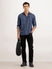 Regular Fit 100% Lyocell Shirt  | Navy Blue