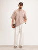 Oversized Cut & Sew T-Shirt | Brown