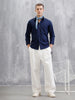 Solid Lycra Blend Shirt | Dark Blue