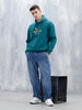 Wrogn Oversized Graphic Hoodie For Men | Teal