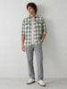 Classic Double Pocket Checkered Shirt | Light Green
