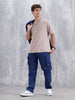 Men's Casual Loose Cargo Fit Jeans | Dark Stone