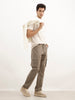 Solid Straight Fit Cargo Trouser | Olive