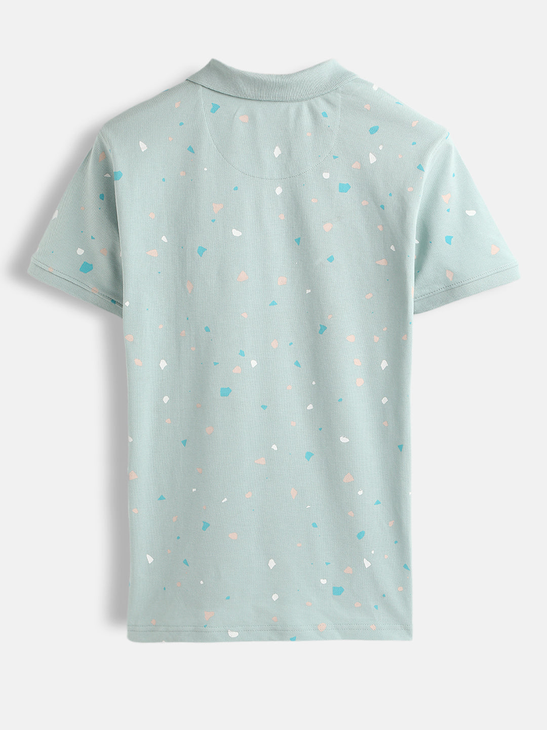 Printed Slim Fit Polo T-Shirt | Olive