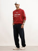 Classic Placement Printed Sweatshirt | Red