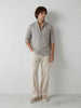 Solid Regular Fit Full Sleeve Shirt | Beige