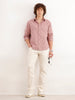 Comfort Fit Textured Shirt | Pink