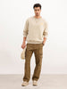 Solid Foil Printed Sweatshirt | Beige | WVSS9004F