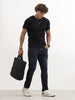 Faded Slim Fit Denim Jeans | Dark Blue