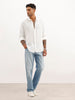 Solid Slim Fit Full Sleeve Shirt | White