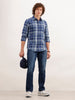 Slim Fit Checkered Shirt | Blue
