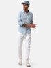 Blue Poplin Casual Shirt