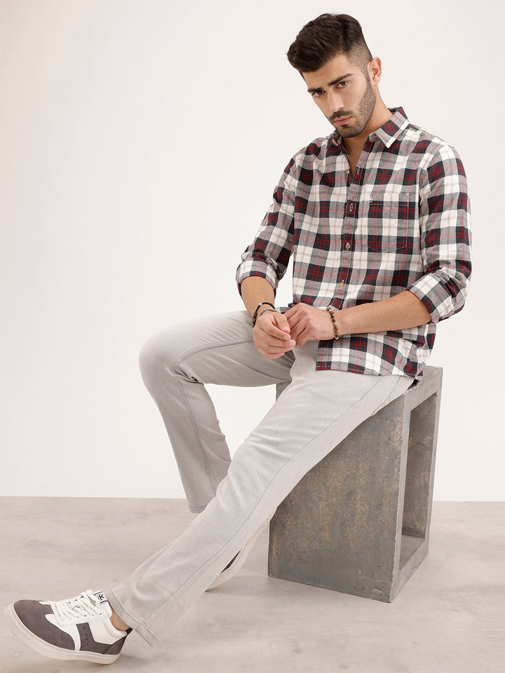 Classic Slim Fit Checkered Shirt | Multicolor