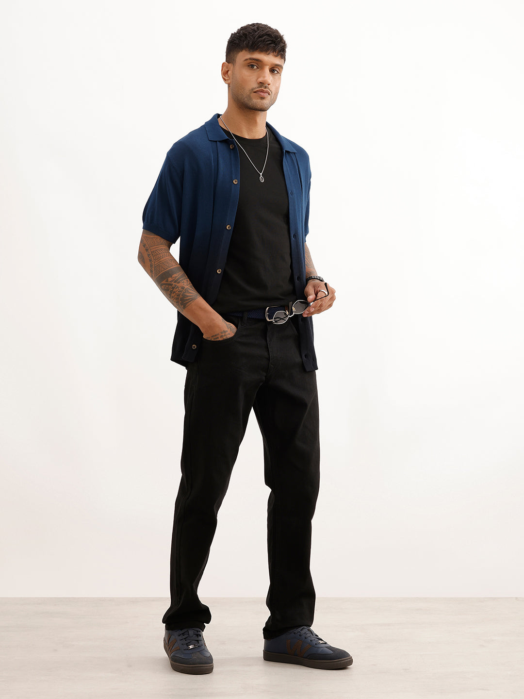 Solid Regular Fit Denim Jeans | Black