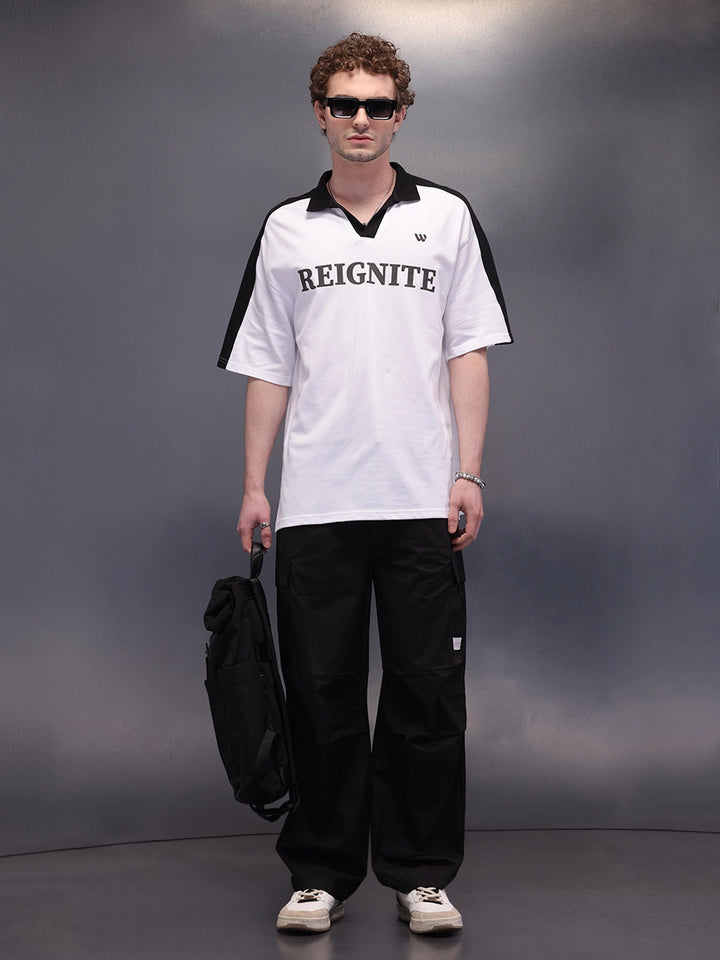 Cut & Sue Oversized Polo T-Shirt | White