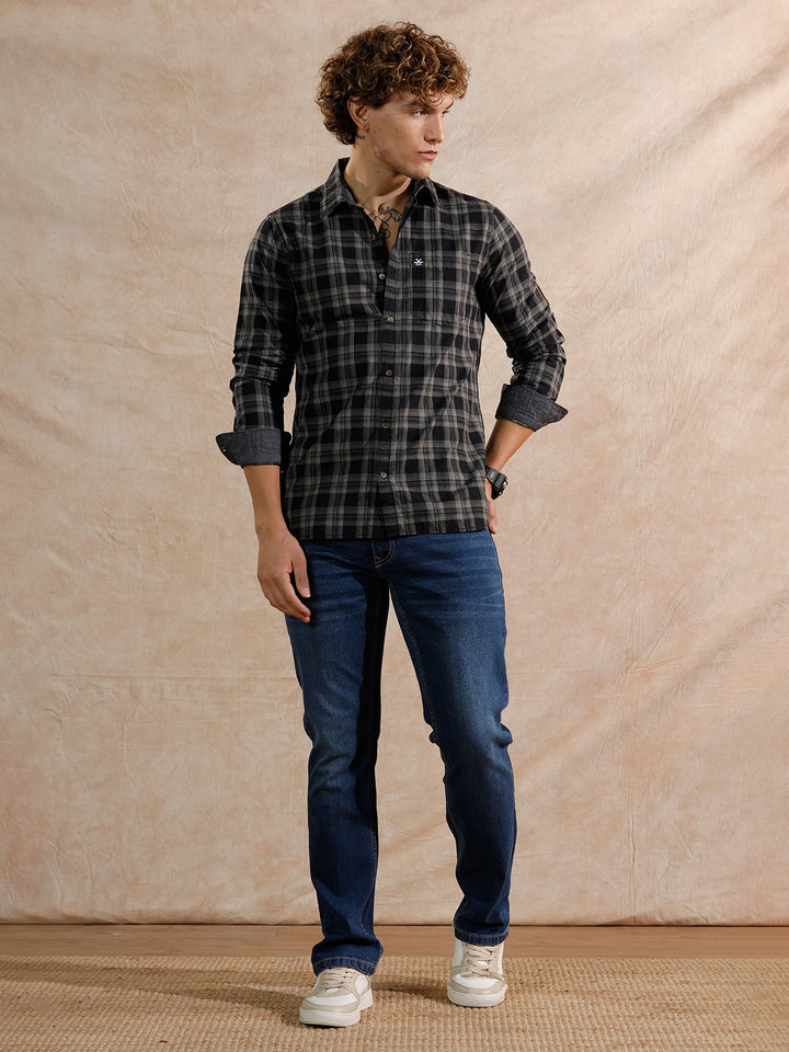 Casual Heavy Fade Straight Fit Jeans | Blue