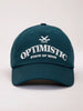 Embroidered "Optimistic" Graphic Cap | Teal