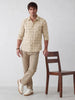 Classic Regular Fit Checkered Shirt | Beige