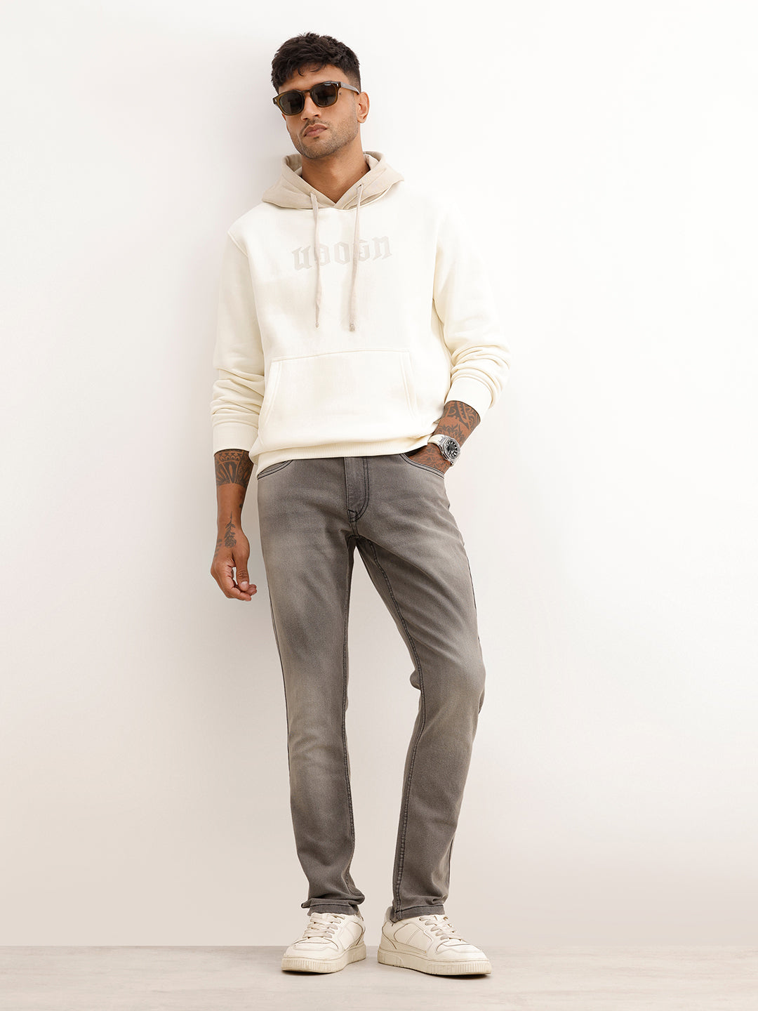 High Faded Slim Fit Denim Jeans | Black