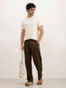 Solid Loose Fit Trouser | Olive