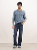 Comfort Fit Faded Sweater | Blue