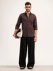 Textured Regular Fit Shirt | Brown