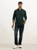 Solid Slim Fit Full Sleeve Shirt | Dark Green