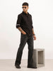 Solid Regular Fit Full Sleeve Shirt | Black | WNSH0502