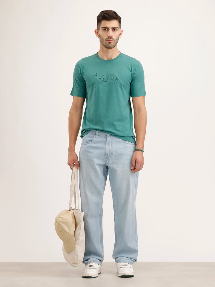 Slim Fit Embroidered T-Shirt | Green