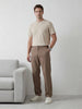 Classic Straight Fit Trousers | Brown