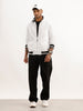 Solid Regular Fit Zipper Jacket | White