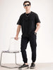 Classic Relaxed Fit Cargo Joggers | Black
