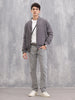 Suede Bomber Jacket I Grey