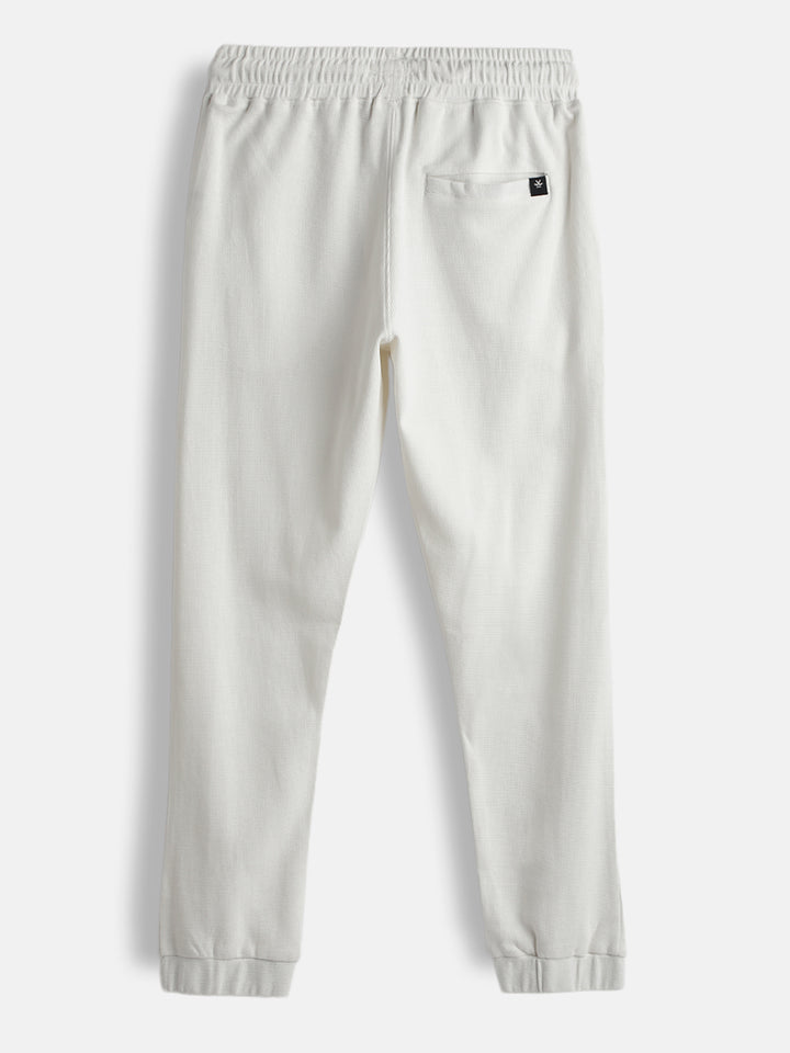 Solid Beige Regular Fit Jogger