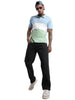 Classic Color-Block Blue Polo T-Shirt