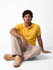 Solid Slim Fit Polo T-Shirt | Yellow