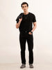 Solid Slim Fit Denim Jeans | Black