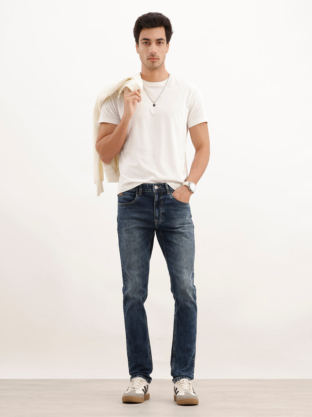 Washed Slim Fit Denim Jeans | Blue