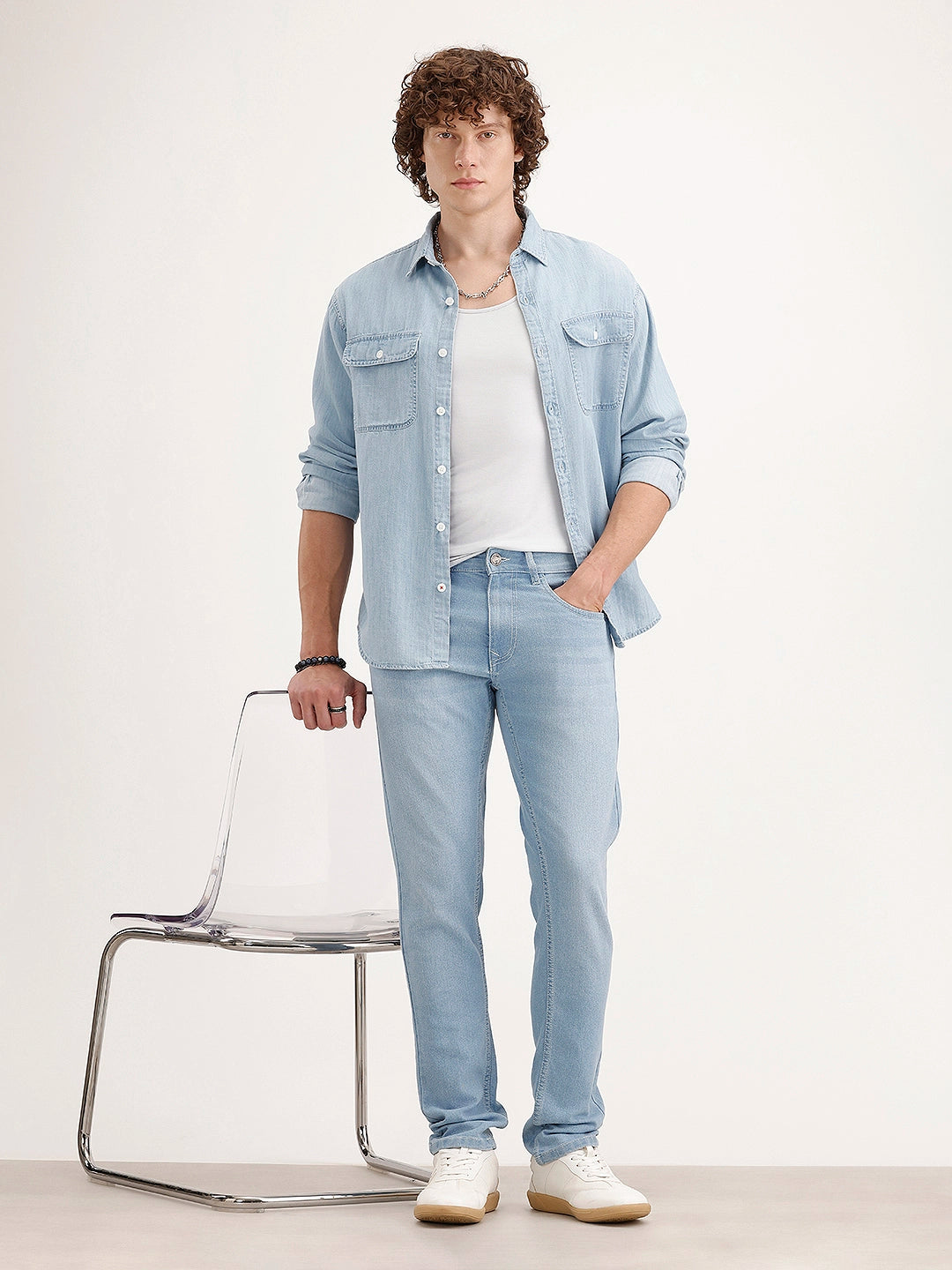 Slim Fit Denim Jeans | Light Blue