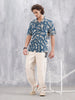 Marble Tie & Dye Comfort Fit T-Shirt  | Navy Blue