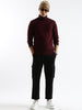 Deep Maroon Turtleneck Sweater