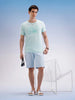 Slim Fit Textured T-Shirt  | Light Green