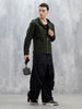 Wrogn Men's Casual Zip-Up Hooded Jacket | Olive