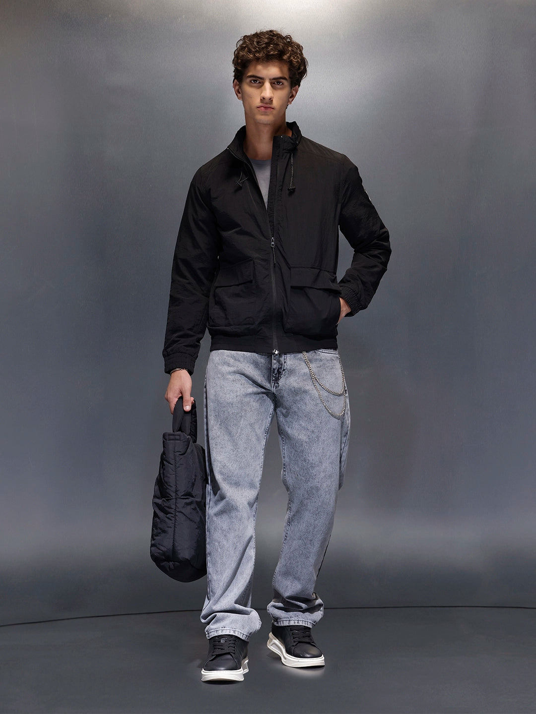 HighNeck Utility Jacket  |  Black