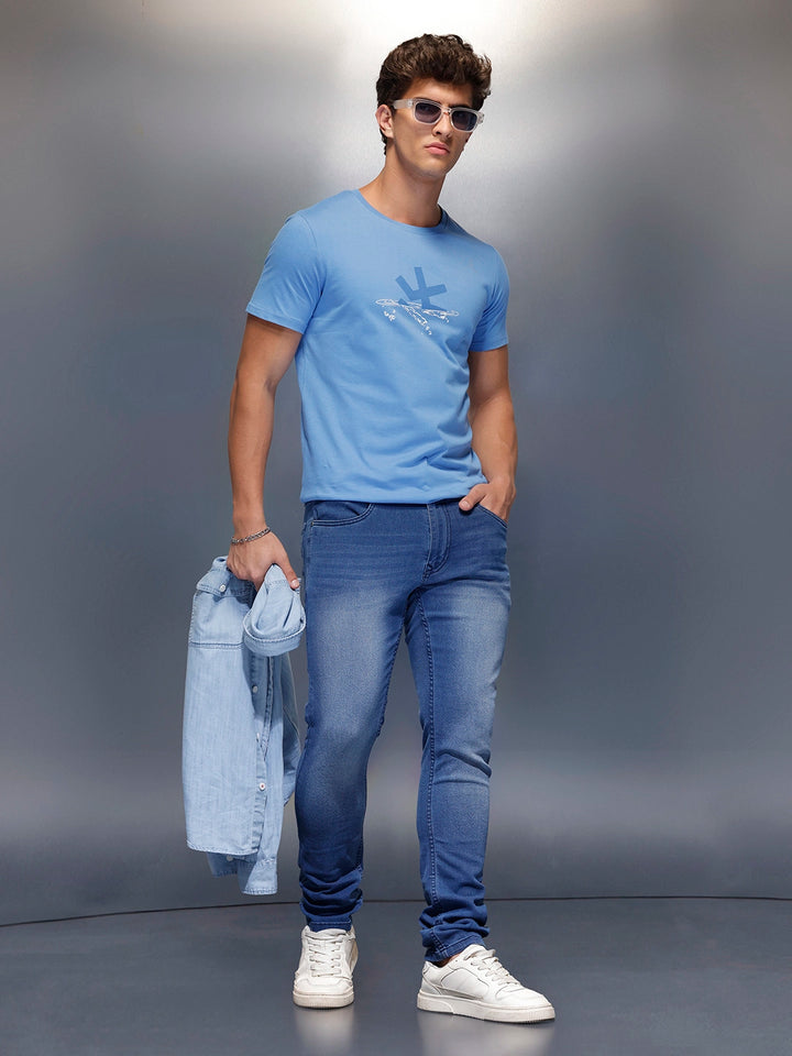 Men's Casual Slim Fit Jeans   |  Dark Blue