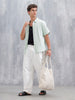 Knit Popcorn Textured Slim Fit Shirt | Light Green