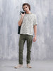 Loose Knit Oversized Cotton Blend T-Shirt | Green