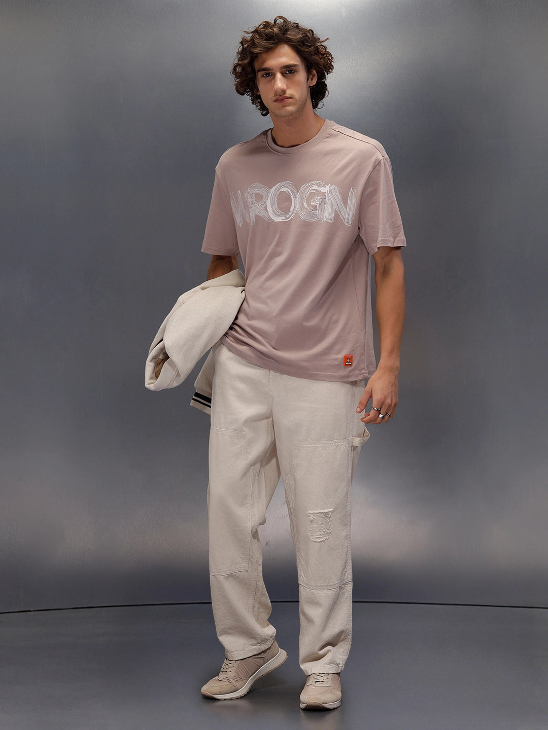 Crew Neck Oversized Fit Graphic Printed T-Shirt | Etherea