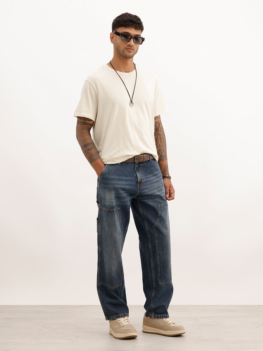 Classic Loose Fit Carpenter Denim Jeans | Blue | WJN0200LS2131S
