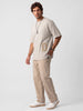 Classic Embroidered Patch Detail T-Shirt | Beige